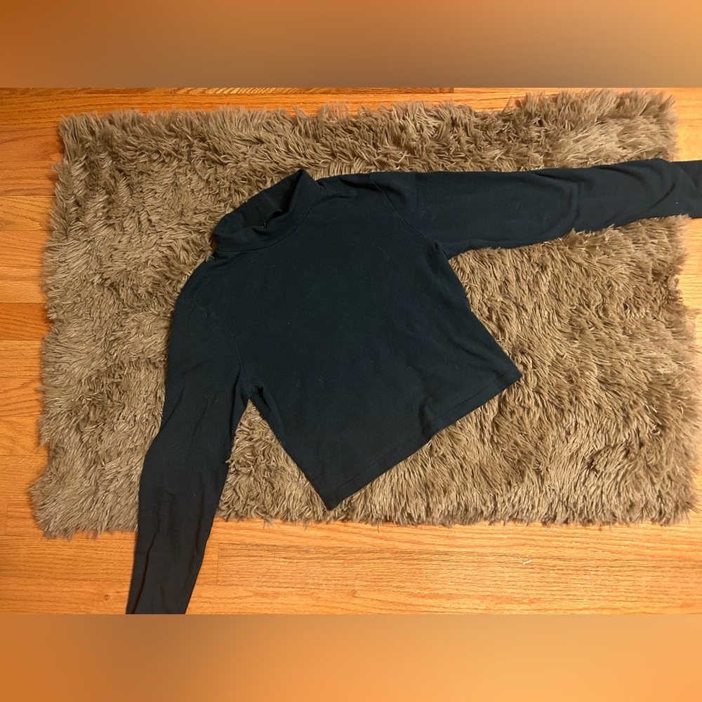 Forever 21 bluish green cropped long sleeve turtleneck